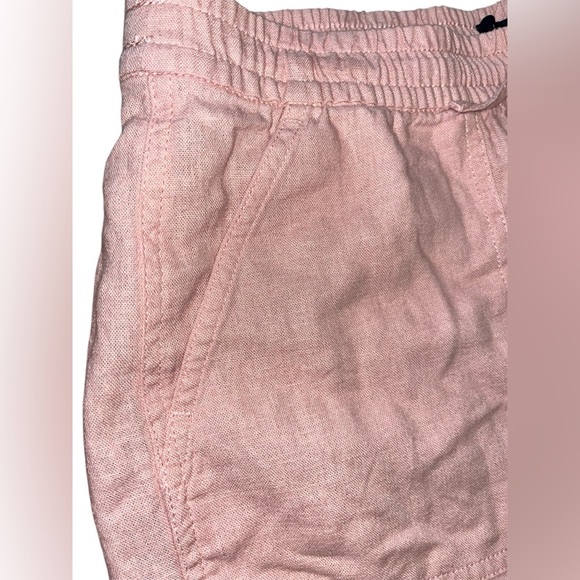 J. Crew Pink Linen Blend Cargo Shorts with Elastic Drawstring Waistband Size S - Picture 5 of 7